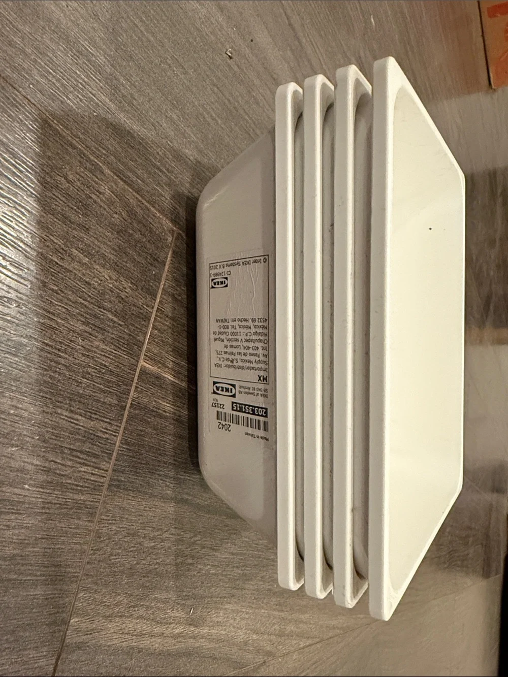 IKEA White Stackable Plastic bowls (Set of 4) 8:2